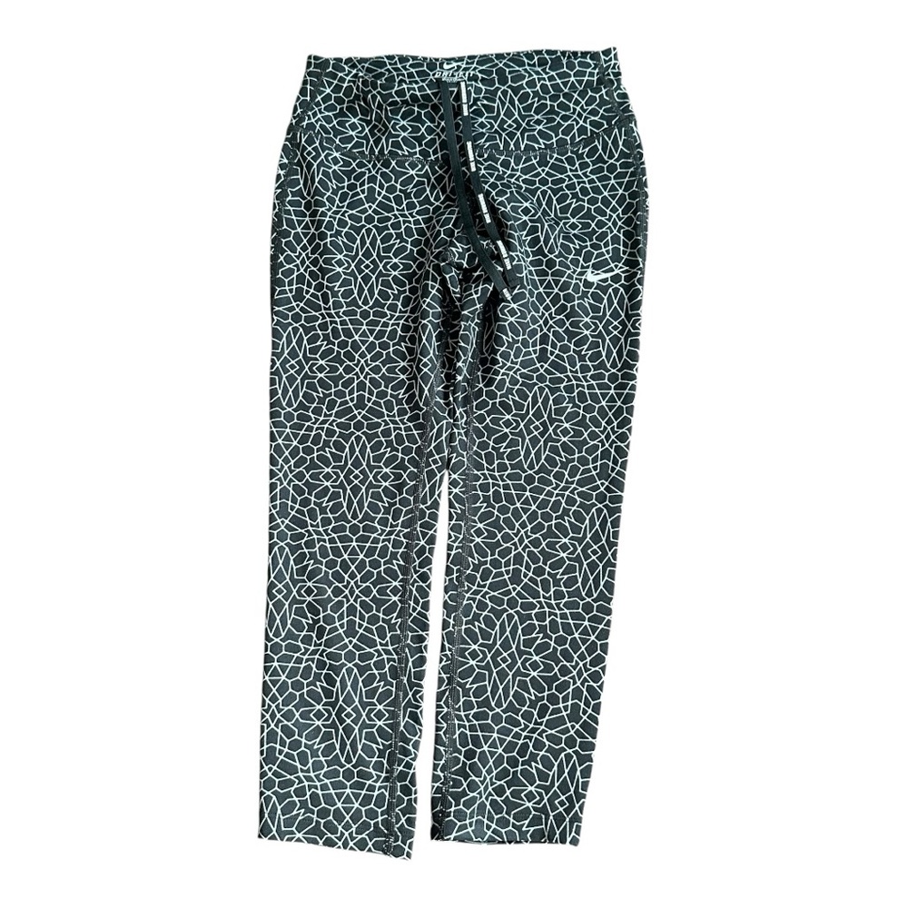 Nike Dri-FIT Black White Geometric Print Leggings – Women’s‎ XS 🖤